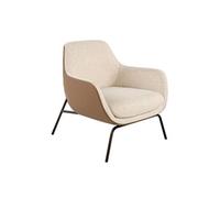 Fauteuil en tissu et simili cuir 5099C, 77 x 76 x 84 cm. -