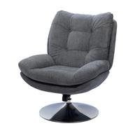 Fauteuil Magnum gris foncé Chrome tissu 78x90 cm