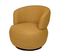 Fauteuil en tissu jaune Brice - Amadeus