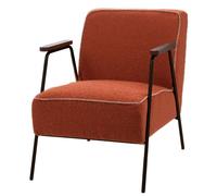 Fauteuil en tissu orange Huggy - Amadeus