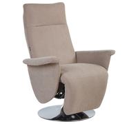 Fauteuil en Tissu Réglable Ergonomique Base Métallique Taupe Prime