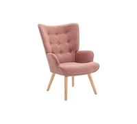 Fauteuil en tissu rose VATELY