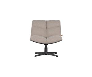 Fauteuil en tissu sable, pivotant, uni, relax - Woood, Vinny - 75x75x80 cm