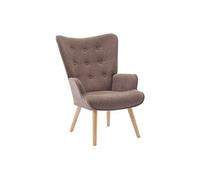 Fauteuil en tissu taupe VATELY