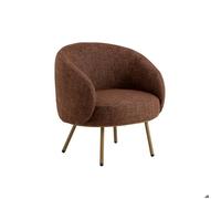 Fauteuil en tissu terracotta confort Orenzo