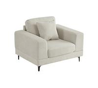 Fauteuil en tissu texturé beige JAMOLO