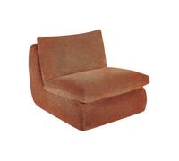 Vente-unique - Fauteuil en Tissu texturé Terracotta LOLEVA