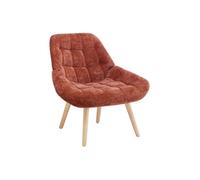Vente-unique - Fauteuil en Tissu texturé Terracotta LUOSTO - Scandinave