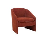 Fauteuil en tissu texturé terracotta TAROLO