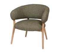 Fauteuil en tissu vert Cloud - Amadeus