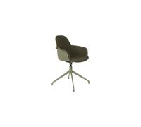 Fauteuil en tissu vert, pivotant, assise rembourrée - Zuiver, Albert Kuip - 52x59x84 cm