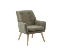 Fauteuil en tissu vert SERINO