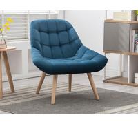 Fauteuil en velours bleu canard LUOSTO