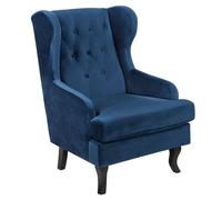 Fauteuil en velours bleu foncé ALTA