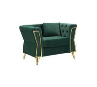 Paris prix Fauteuil velours design - Vert