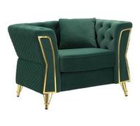 Paris prix Fauteuil velours design - Vert