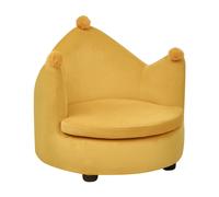 Fauteuil en Velours en Forme de Couronne avec Accoudoirs Meubles Chambre Enfant