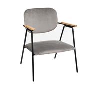 Fauteuil design en velours Dyer - Gris