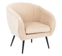 Fauteuil en velours SOLARO - Beige