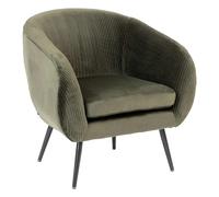 Fauteuil en velours SOLARO - Vert