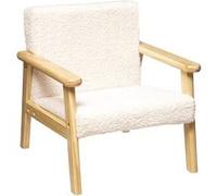 Fauteuil enfant Basile moumoute écru Atmosphera Beige G