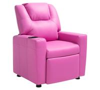 Fauteuil enfant, dossier réglable, porte-gobelet, couleur rose, dimensions : 53 x 61 x 71 cm (21 x 24 x 28 pouces)