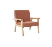 Fauteuil Scandinave Enfant Velours Côtelé Et Bois D'hévéa Isak L 47 X P 43,5 X H 50cm Terracotta TU
