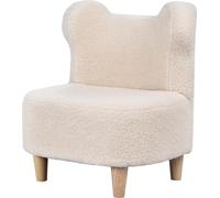 Fauteuil enfant Fortuna Lai, fauteuil en peluche avec oreilles d'ours, revêtement en polaire, mousse, beige