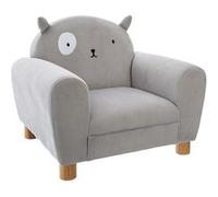 Fauteuil enfant oreilles chat gris Atmosphera Gris G