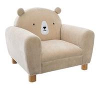 Fauteuil enfant oreilles ours brun Atmosphera Beige G