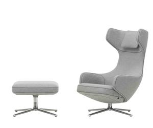 Fauteuil et repose-pieds Grand Repos combinaison préférée Vitra Cosy Kieselstein 40 cm - 4055737074462