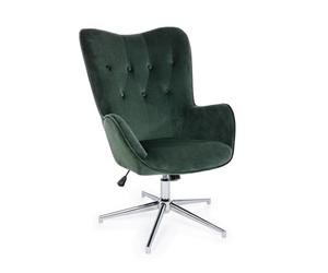 Fauteuil Farida en velours vert