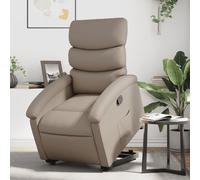 Fauteuil - Fauteuil de relaxation - Transat - Fauteuil de chambre - Fonction élévatrice électrique - Similicuir cappuccino