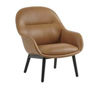 Fauteuil Fiber rembourré pieds en bois cuir WxHxD 75x88,1x83,3cm