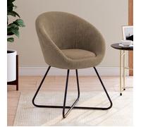 IDMarket - Fauteuil Forme Oeuf Angelina en Velours côtelé
