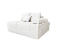 Fauteuil gauche compressé pour canapé modulable en tissu 140 cm écru Snuggy Oviala