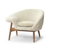 Fauteuil Gauche en Peau de Mouton Style Nordique avec Œuf Au Plat et Lumière de Lune
