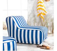 Fauteuil gonflable SUMMER STRIPES - FACTORY - Bleu 90x60 cm