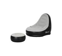 Fauteuil gonflable ultra détente avec repose-pieds PVC flocage grand confort