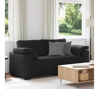 vidaXL Fauteuil 60 cm Velours - Confort TV Relax Loisirs - Noir