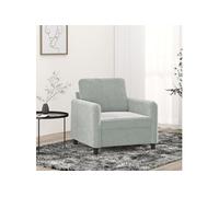 Fauteuil Gris clair 60 cm Velours