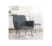 Fauteuil Gris foncé 62x79x79 cm Velours, fauteuil relax, fauteuil de salon, chaise de chambre à coucher, chaise longue, fauteuil de canapé
