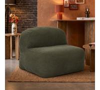 Home Deco Factory Fauteuil compressé côtelé Tom Vert