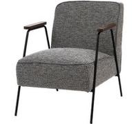 Fauteuil Huggy chiné gris - Amadeus - Gris - Tissu Gris G