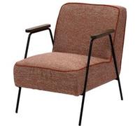 Fauteuil Huggy chiné orange - Amadeus - Orange - Tissu Orange G