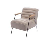 Fauteuil Hutch bouclette - Amadeus - Beige - Tissu Beige G