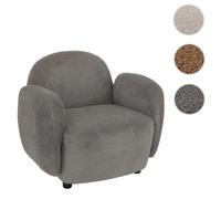 Fauteuil HWC-P33 Chenille (330 g/m²) Oeko-Tex gris clair