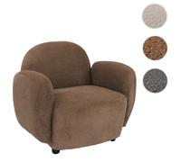 Fauteuil HWC-P33 Chenille (330 g/m²) Oeko-Tex marron
