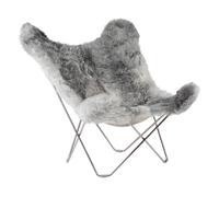 Iceland Mariposa Butterfly Chair Chaise Peau de mouton Cuero - 7340172611226