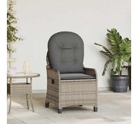 vidaXL, chaise longue beige en polyrotin